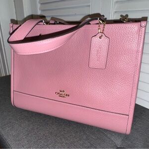 Coach Light Pink Leather Tote
